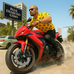 Ikon City Traffic Moto Rider